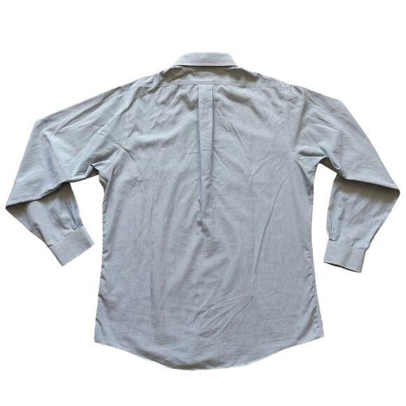 Brooks Brothers Blue and White Button Down Long Sleeve Dress Shirts 16.5 - 4/5 - Picture 9 of 16